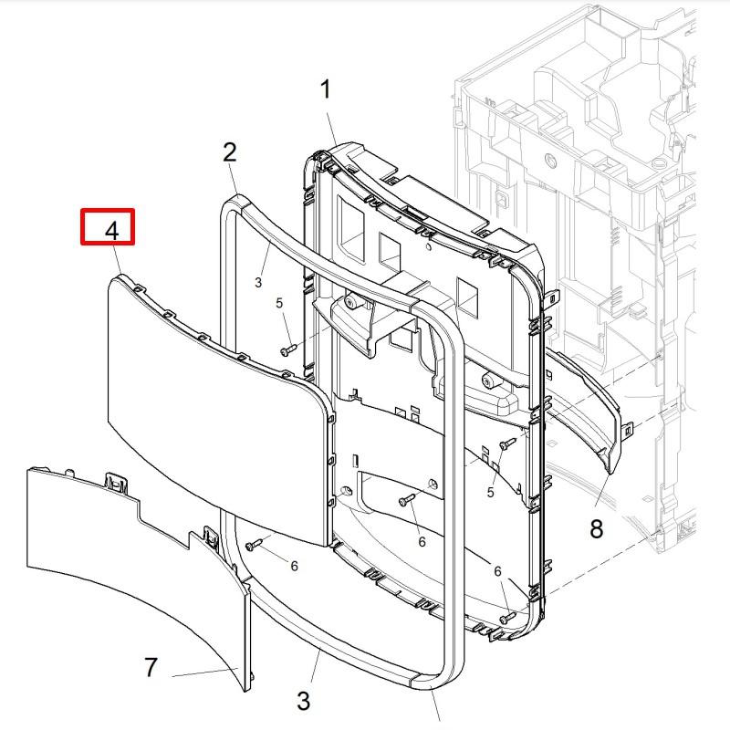 Крышка дисплея Melitta 594 V3 Barista TS (6760756')