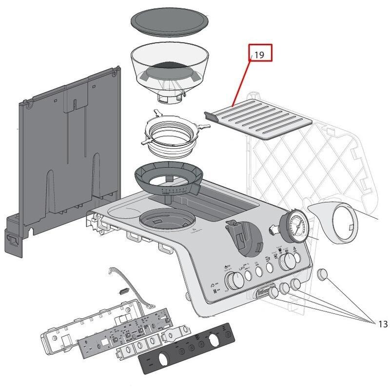 DeLonghi Top Cover EC9155, EC9255 (AS00003196')