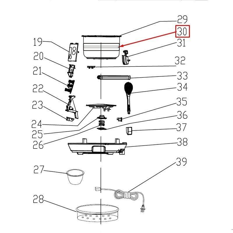 Removable Container for Stollar BMC800 Multi-Cooker (SAT30)