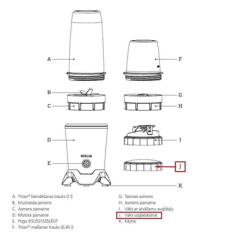 Peenestusnõu kaas Stollar SNB550 blenderile (SNB550/54)