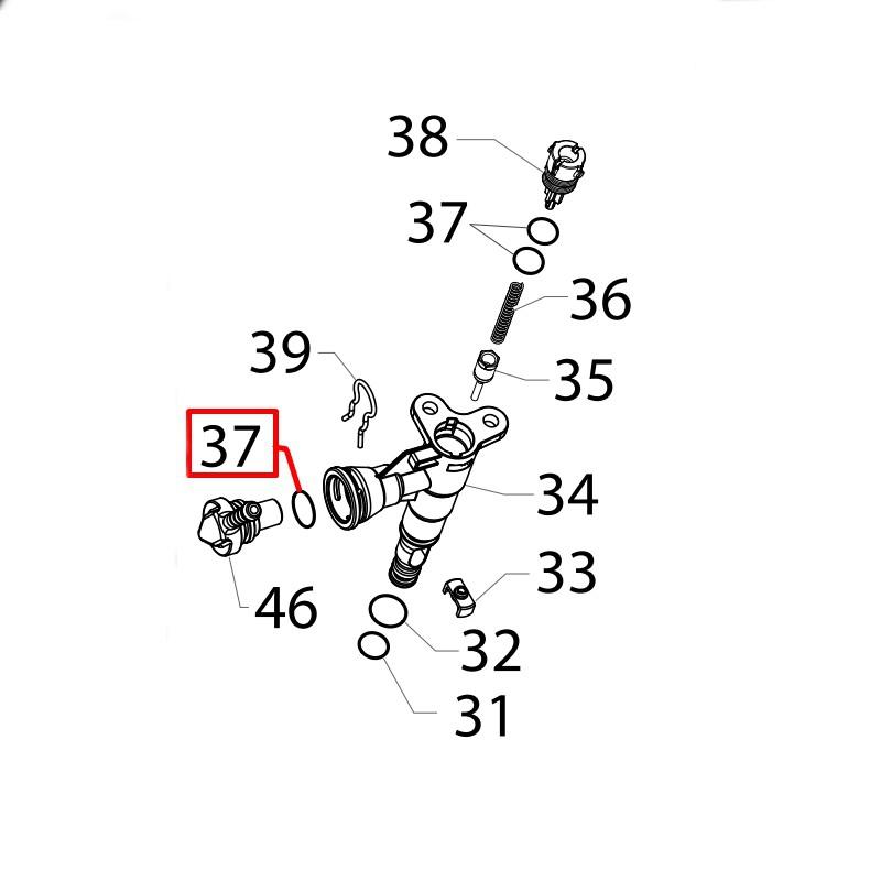 Уплотнительное кольцо перепускного клапана Saeco Xel (996530007857')